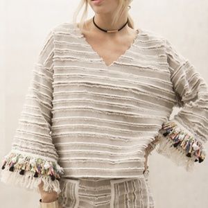 Moon River Fringe Trim Top
